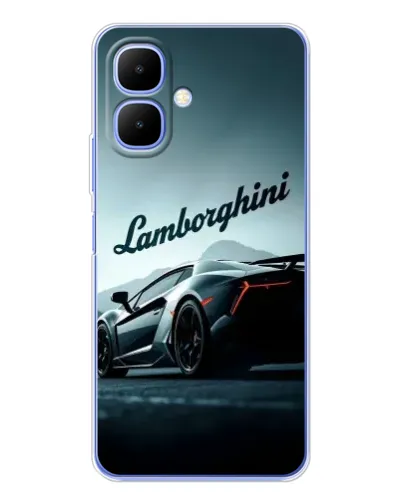 Чехол для TECNO Spark Go 2 с картинкой «Классическая надпись Lamborghini»