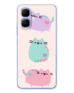 Чехол для TECNO Spark Go 2 с картинкой «Pusheen трио» Чехол для TECNO Spark Go 2 с картинкой «Pusheen трио»
