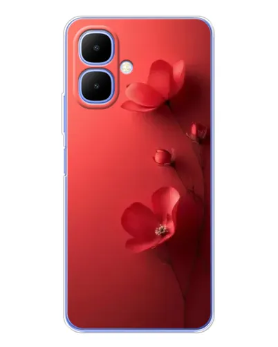 Чехол для TECNO Spark Go 2 с картинкой «Маковые соцветия»