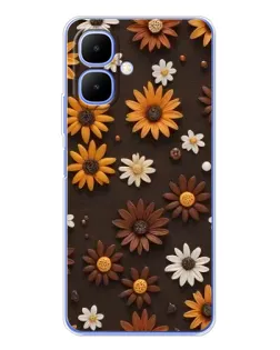 Чехол для TECNO Spark Go 2 с картинкой «Узор из маленьких подсолнухов» Чехол для TECNO Spark Go 2 с картинкой «Узор из маленьких подсолнухов»