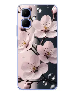 Чехол для TECNO Spark Go 2 с картинкой «Нежная сакура и капли» Чехол для TECNO Spark Go 2 с картинкой «Нежная сакура и капли»