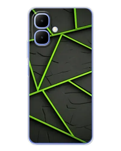 Чехол для TECNO Spark Go 2 с картинкой «Зеленые геометрические линии» Чехол для TECNO Spark Go 2 с картинкой «Зеленые геометрические линии»