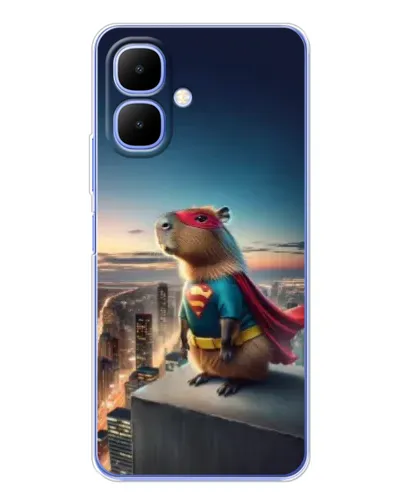Чехол для TECNO Spark Go 2 с картинкой «Капи-мен супергерой»