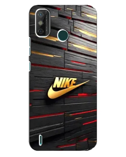 Чехол для TECNO Spark GO (2020) с картинкой «Золотой Nike на металле»