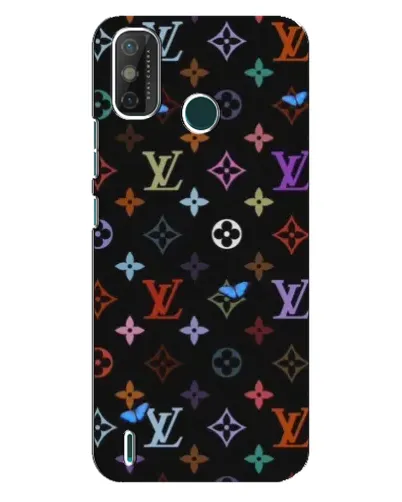 Чехол для TECNO Spark GO (2020) с картинкой «Цветная монограмма LV»