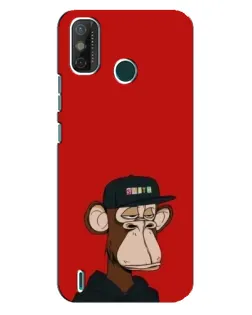 Чехол для TECNO Spark GO (2020) с картинкой «Bored Ape — красный фон»