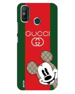 Чехол для TECNO Spark GO (2020) с картинкой «Gucci — полосы и Микки»