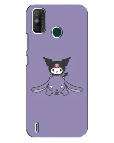 Чехол для TECNO Spark GO (2020) с картинкой «Kuromi на лиловом фоне»