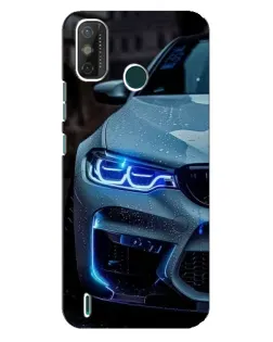 Чехол для TECNO Spark GO (2020) с картинкой «Взгляд BMW с синими фарами»