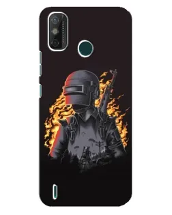 Чехол для TECNO Spark GO (2020) с картинкой «PUBG — огненный силуэт»