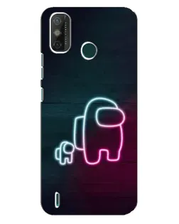 Чехол для TECNO Spark GO (2020) с картинкой «Among Us неон-арт»