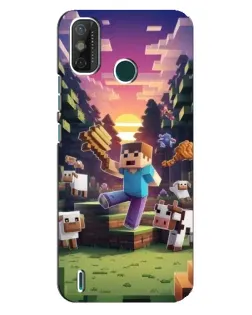 Чехол для TECNO Spark GO (2020) с картинкой «Стив на ферме»