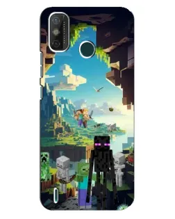 Чехол для TECNO Spark GO (2020) с картинкой «Эндермен в лесу»
