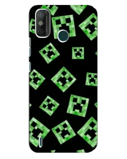 Чехол для TECNO Spark GO (2020) с картинкой «Паттерн с криперами»