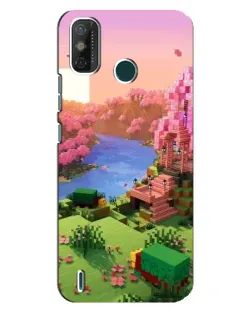 Чехол для TECNO Spark GO (2020) с картинкой «Розовое дерево Minecraft»