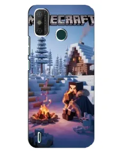 Чехол для TECNO Spark GO (2020) с картинкой «Зимний Minecraft»
