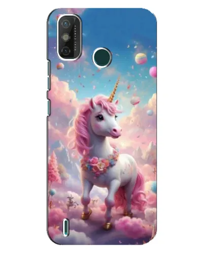 Чехол для TECNO Spark GO (2020) с картинкой «Единорог среди облаков»