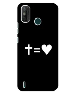 Чехол для TECNO Spark GO (2020) с картинкой «Крест и Сердце»