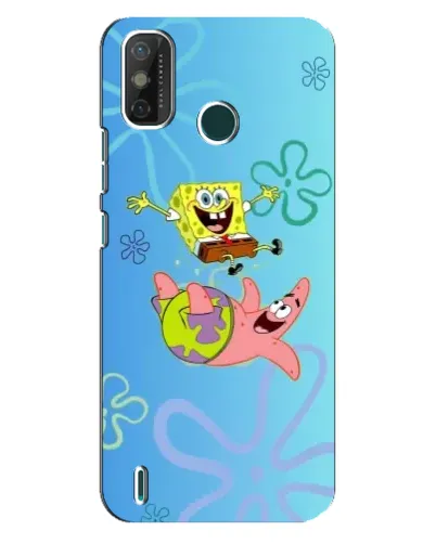 Чехол для TECNO Spark GO (2020) с картинкой «Спанч Боб и Патрик»