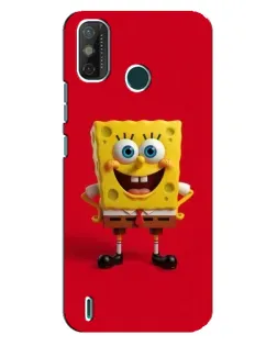Чехол для TECNO Spark GO (2020) с картинкой «Спанч Боб на красном»