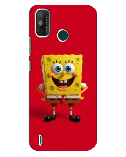Чехол для TECNO Spark GO (2020) с картинкой «Спанч Боб на красном»