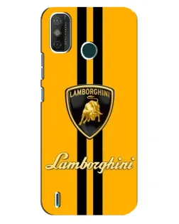 Чехол для TECNO Spark GO (2020) с картинкой «Lamborghini Stripe желтый»