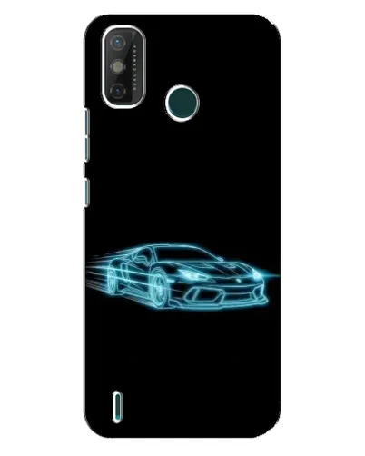 Чехол для TECNO Spark GO (2020) с картинкой «Неоновый контур Lamborghini»