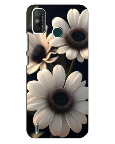 Чехол для TECNO Spark GO (2020) с картинкой «Белые маргаритки макро»