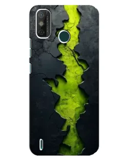 Чехол для TECNO Spark GO (2020) с картинкой «Салатовый разлом скалы»