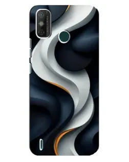 Чехол для TECNO Spark GO (2020) с картинкой «Объемные черно-белые ленты»