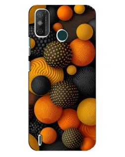 Чехол для TECNO Spark GO (2020) с картинкой «Объемные оранжевые сферы»