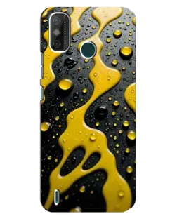Чехол для TECNO Spark GO (2020) с картинкой «Жидкое желтое золото»