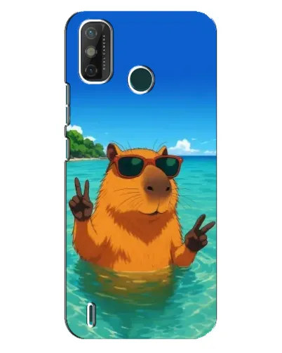 Чехол для TECNO Spark GO (2020) с картинкой «Морская капибара»