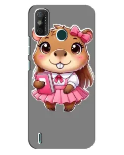 Чехол для TECNO Spark GO (2020) с картинкой «Девочка капибара»