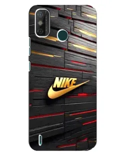 Чехол для TECNO Spark GO (2021) с картинкой «Золотой Nike на металле»