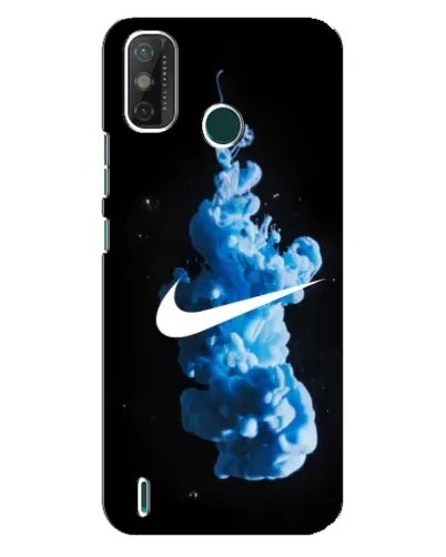 Чехол для TECNO Spark GO (2021) с картинкой «Nike и синий дым»