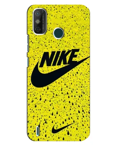 Чехол для TECNO Spark GO (2021) с картинкой «Желтый текстурный Nike»