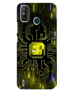 Чехол для TECNO Spark GO (2021) с картинкой «Nike — золотая искра»
