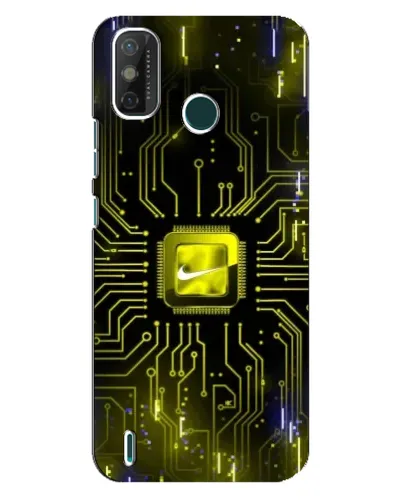 Чехол для TECNO Spark GO (2021) с картинкой «Nike — золотая искра»