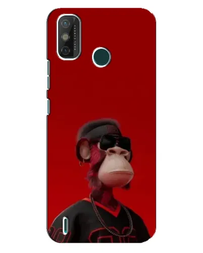 Чехол для TECNO Spark GO (2021) с картинкой «Bored Ape в красном»