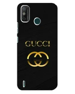 Чехол для TECNO Spark GO (2021) с картинкой «Золотой логотип Gucci»