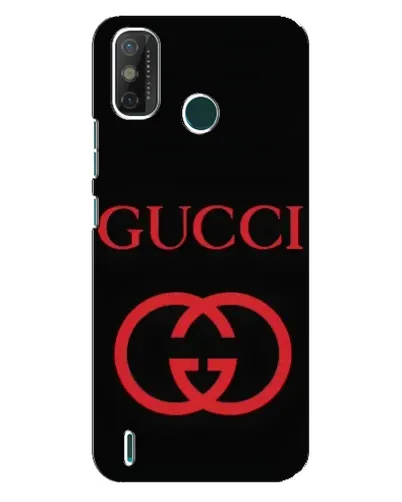 Чехол для TECNO Spark GO (2021) с картинкой «Gucci — красный логотип»