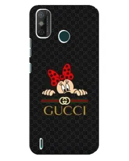 Чехол для TECNO Spark GO (2021) с картинкой «Минни Маус Gucci — черный»