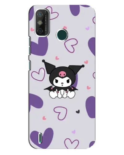 Чехол для TECNO Spark GO (2021) с картинкой «Kuromi и лавандовые сердца»
