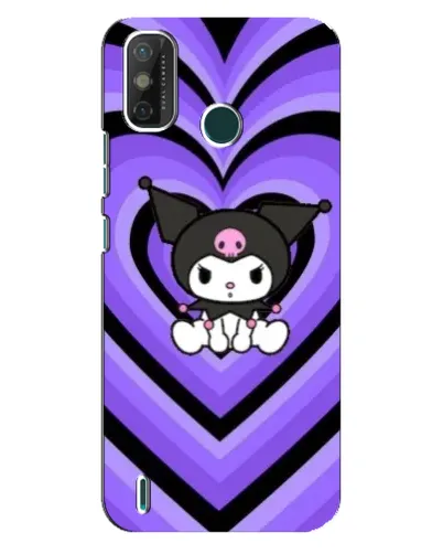 Чехол для TECNO Spark GO (2021) с картинкой «Kuromi и фиолетовые сердца»