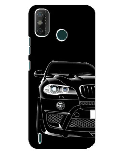 Чехол для TECNO Spark GO (2021) с картинкой «Темный силуэт BMW»