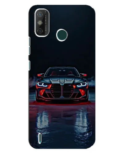 Чехол для TECNO Spark GO (2021) с картинкой «BMW на мокрой дороге»