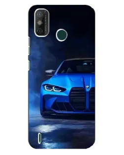 Чехол для TECNO Spark GO (2021) с картинкой «Голубая BMW M4»