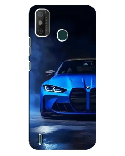 Чехол для TECNO Spark GO (2021) с картинкой «Голубая BMW M4»