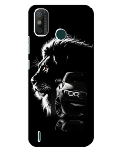 Чехол для TECNO Spark GO (2021) с картинкой «BMW и лев»